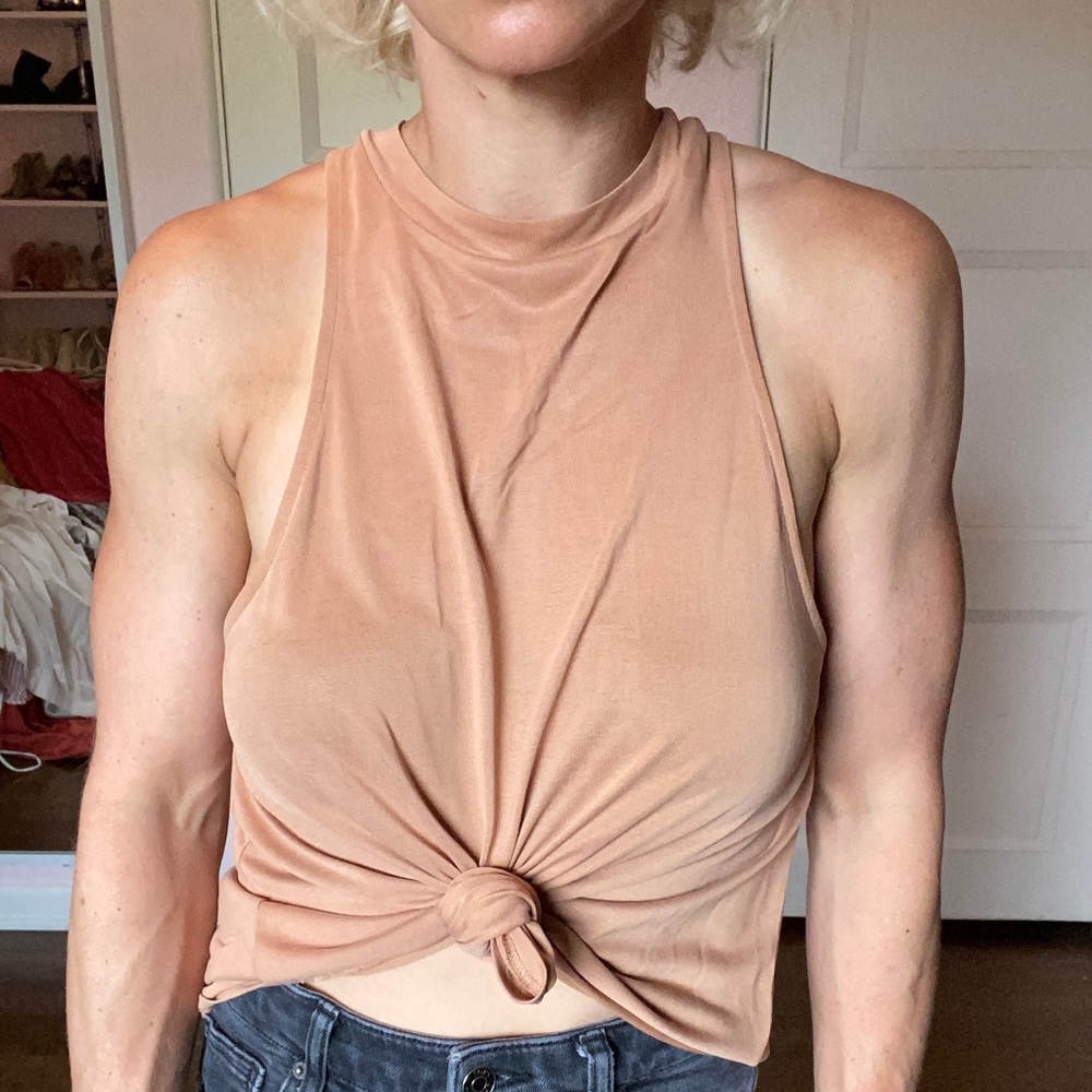 Urban Outfitters nude crop top tank shirt